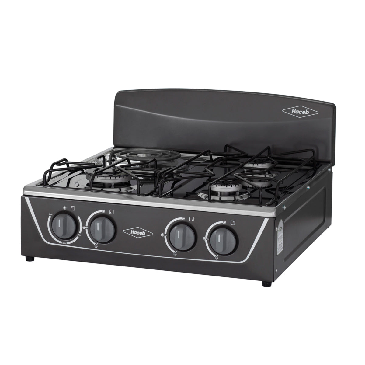 Estufa de mesa Avellana Haceb 4 puestos a Gas Propano Plata - EM AVELLANA T MIX 3X1 GP PL - Logística Haceb