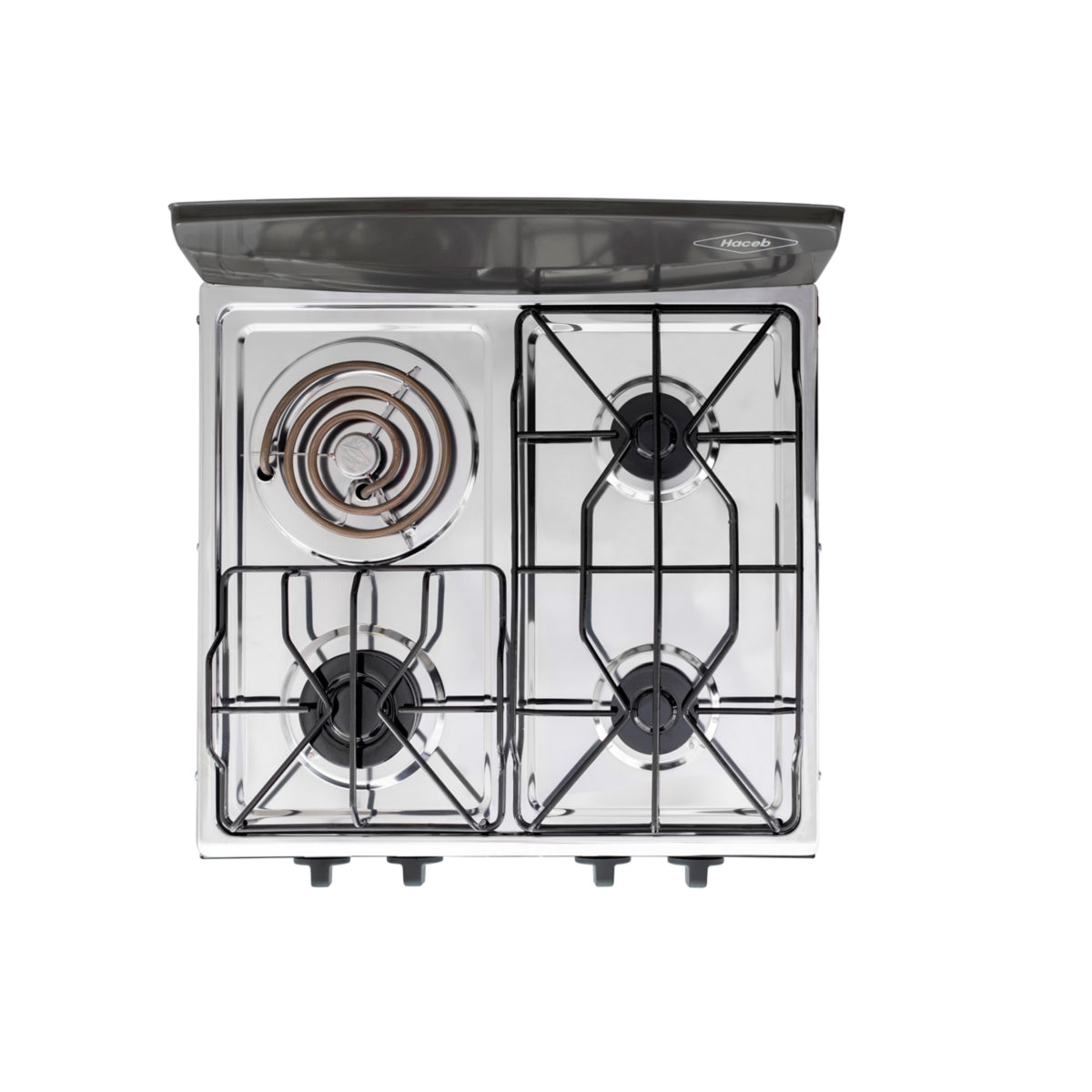 Estufa de mesa Avellana Haceb 4 puestos a Gas Propano Plata - EM AVELLANA T MIX 3X1 GP PL - Logística Haceb