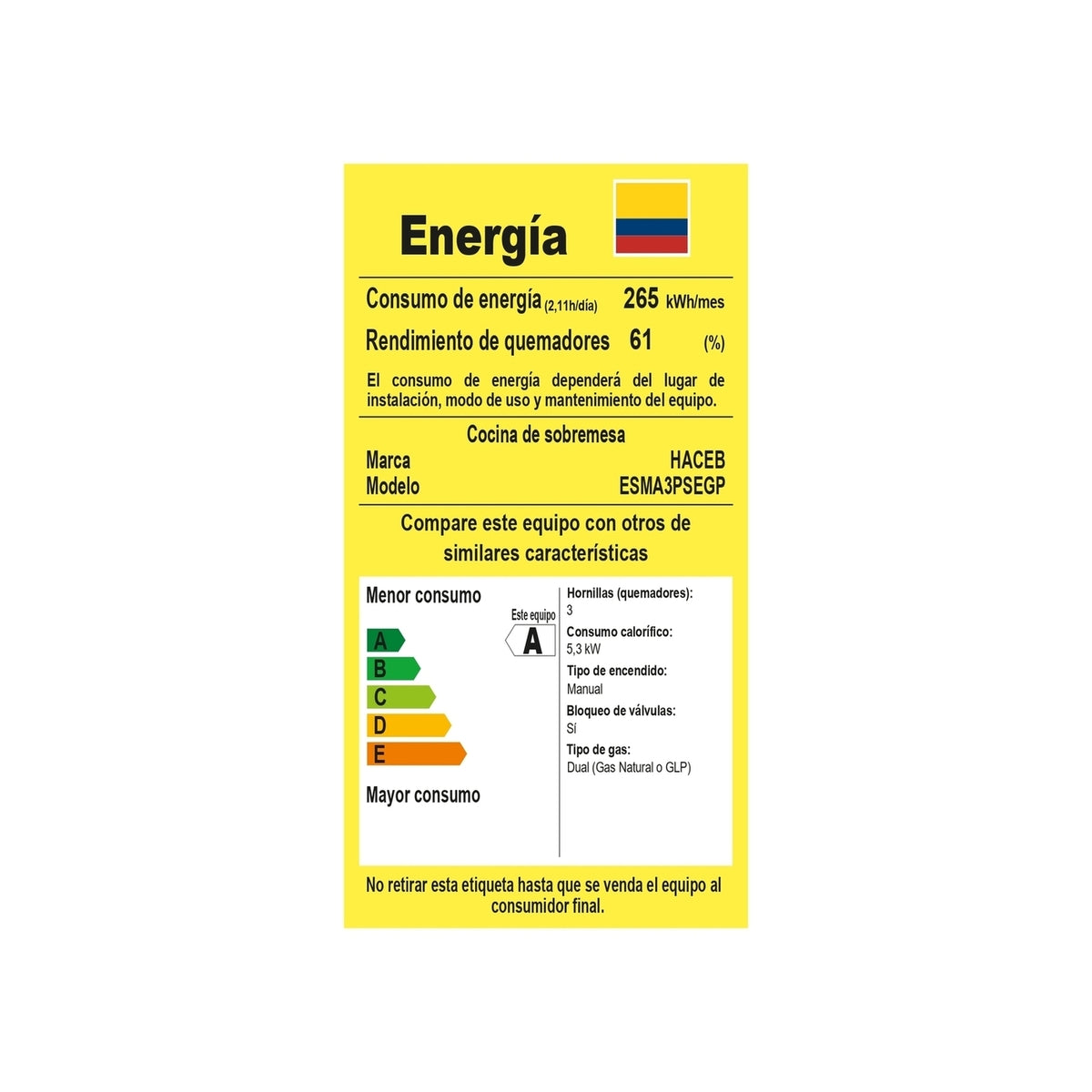 Estufa de mesa Avellana Haceb 4 puestos a Gas Propano Plata - EM AVELLANA T MIX 3X1 GP PL - Logística Haceb
