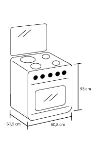 Estufa Orégano Haceb de 4 puestos 60 cm a Gas Propano Negro - ESTUFA OREGANO 60-VF GP NE