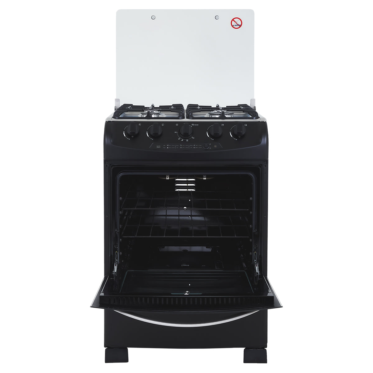 Estufa Orégano Haceb de 4 puestos 60 cm a Gas Propano Negro - ESTUFA OREGANO 60-VF GP NE