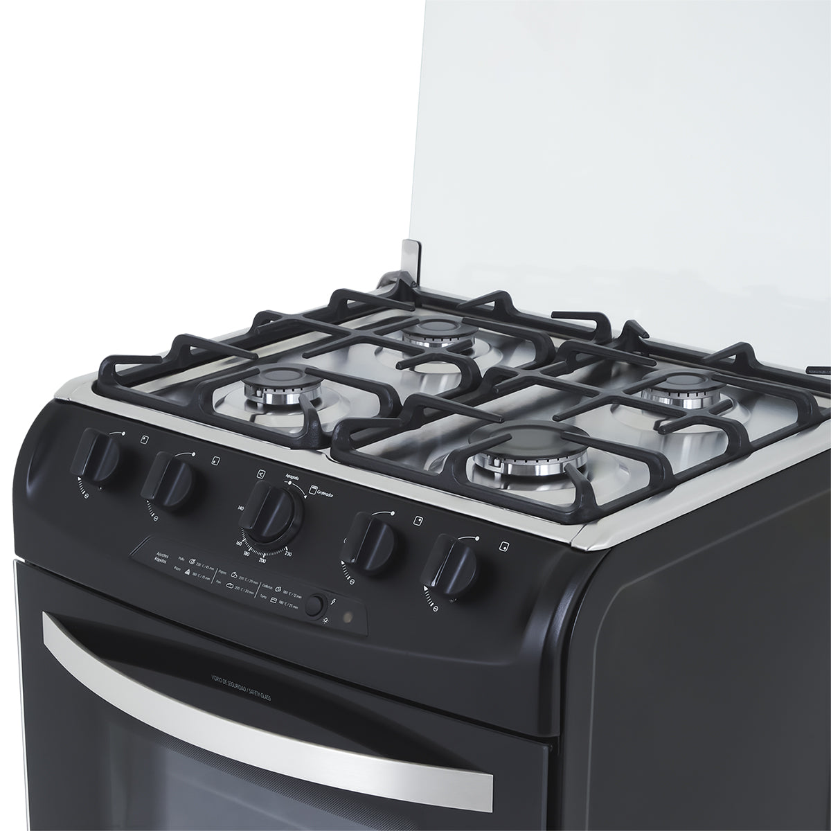 Estufa Orégano Haceb de 4 puestos 60 cm a Gas Propano Negro - ESTUFA OREGANO 60-VF GP NE