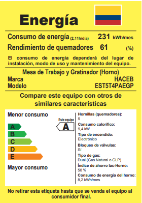 Estufa Romero Haceb de 4 puestos 50 cm a Gas Propano Negro - ESTRO50T-NE-P