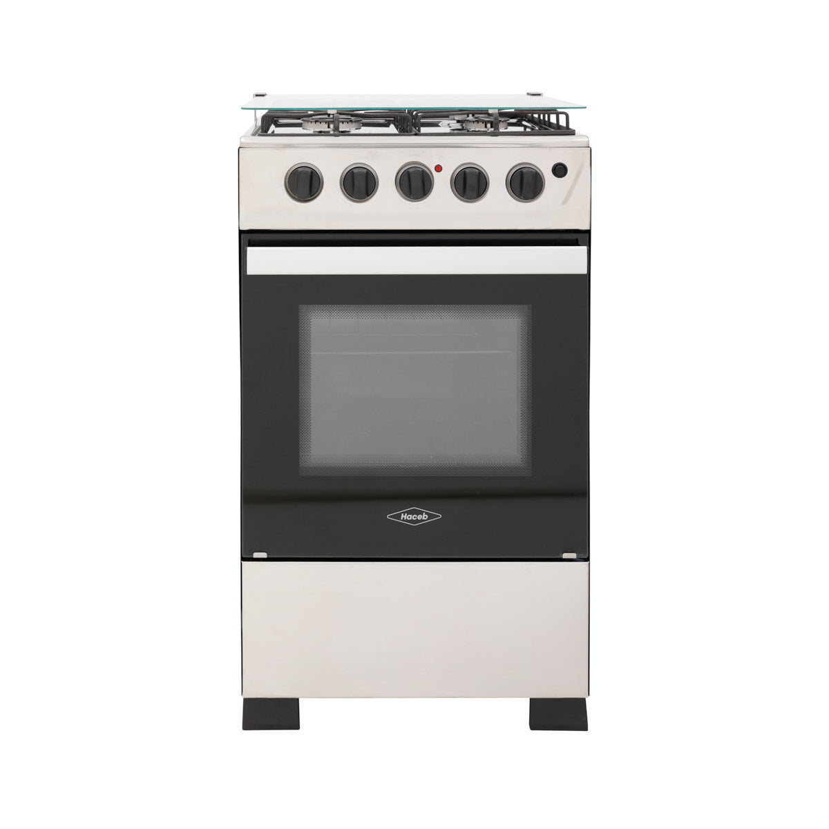 Estufa Romero Cristal de 4 puestos 50 cm a Gas Propano Inox - ESTUFA ROMERO 50-VP GP INOX - Logística Haceb