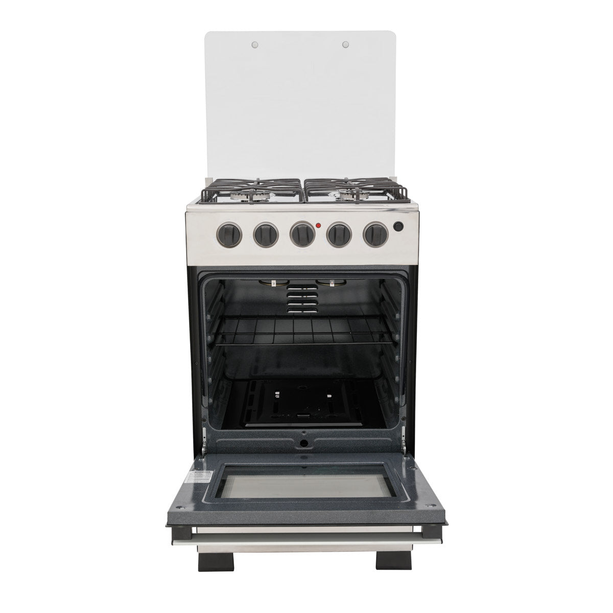 Estufa Romero Cristal de 4 puestos 50 cm a Gas Propano Inox - ESTUFA ROMERO 50-VP GP INOX - Logística Haceb