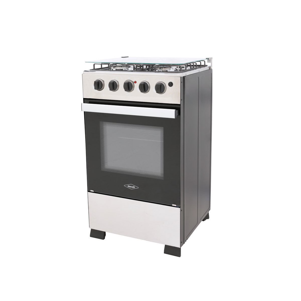 Estufa Romero Cristal de 4 puestos 50 cm a Gas Propano Inox - ESTUFA ROMERO 50-VP GP INOX - Logística Haceb