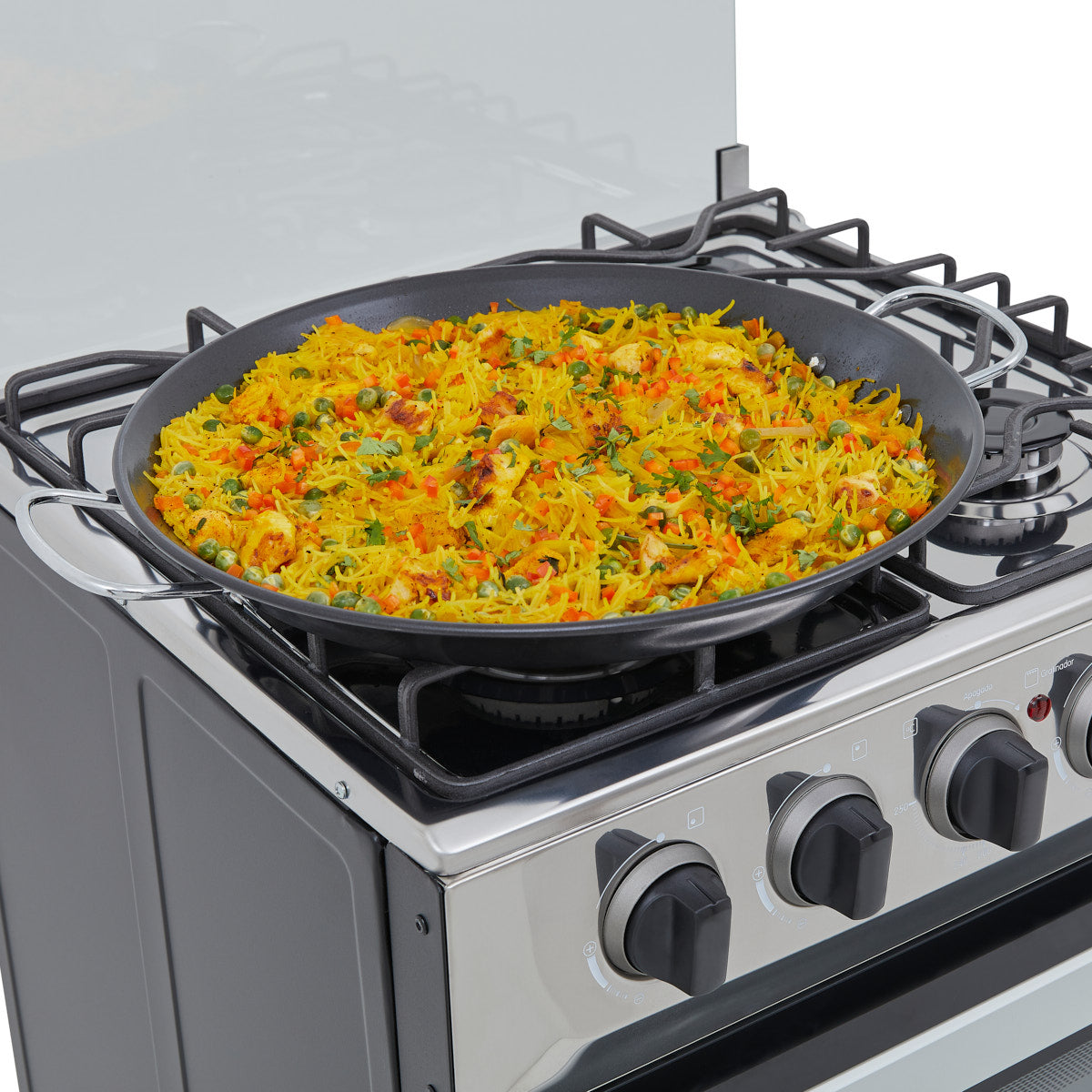 Estufa Romero Cristal de 4 puestos 50 cm a Gas Propano Inox - ESTUFA ROMERO 50-VP GP INOX - Logística Haceb