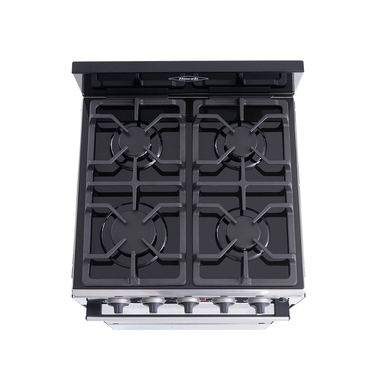 Estufa Romero Cristal de 4 puestos 50 cm a Gas Propano Inox - ESTUFA ROMERO CRISTAL 50 GP INOX - Logística Haceb