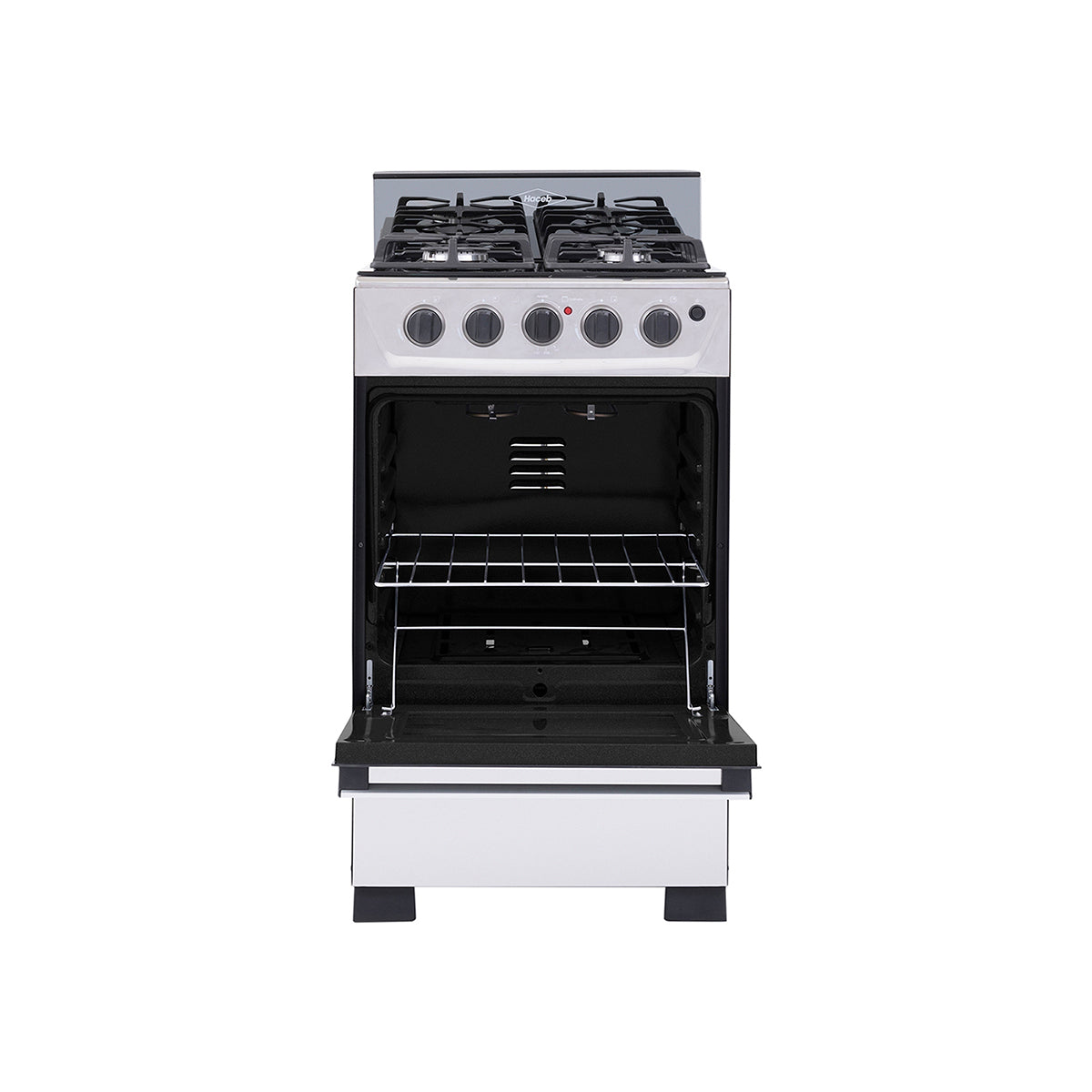 Estufa Romero Cristal de 4 puestos 50 cm a Gas Propano Inox - ESTUFA ROMERO CRISTAL 50 GP INOX - Logística Haceb