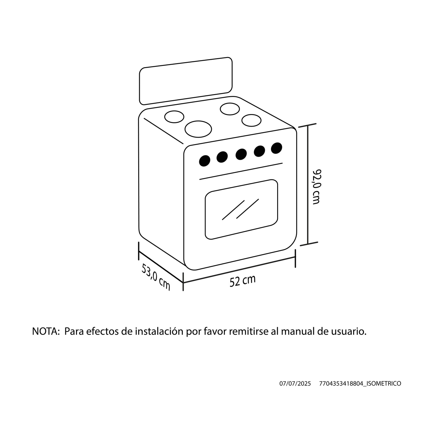 Estufa Romero Cristal de 4 puestos 50 cm a Gas Propano Inox - ESTUFA ROMERO CRISTAL 50 GP INOX - Logística Haceb
