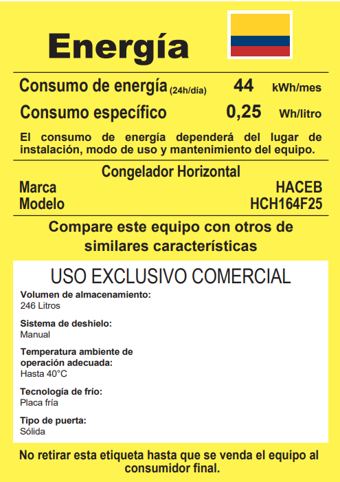 Congelador Haceb 251 Litros Blanco - H251CEBL