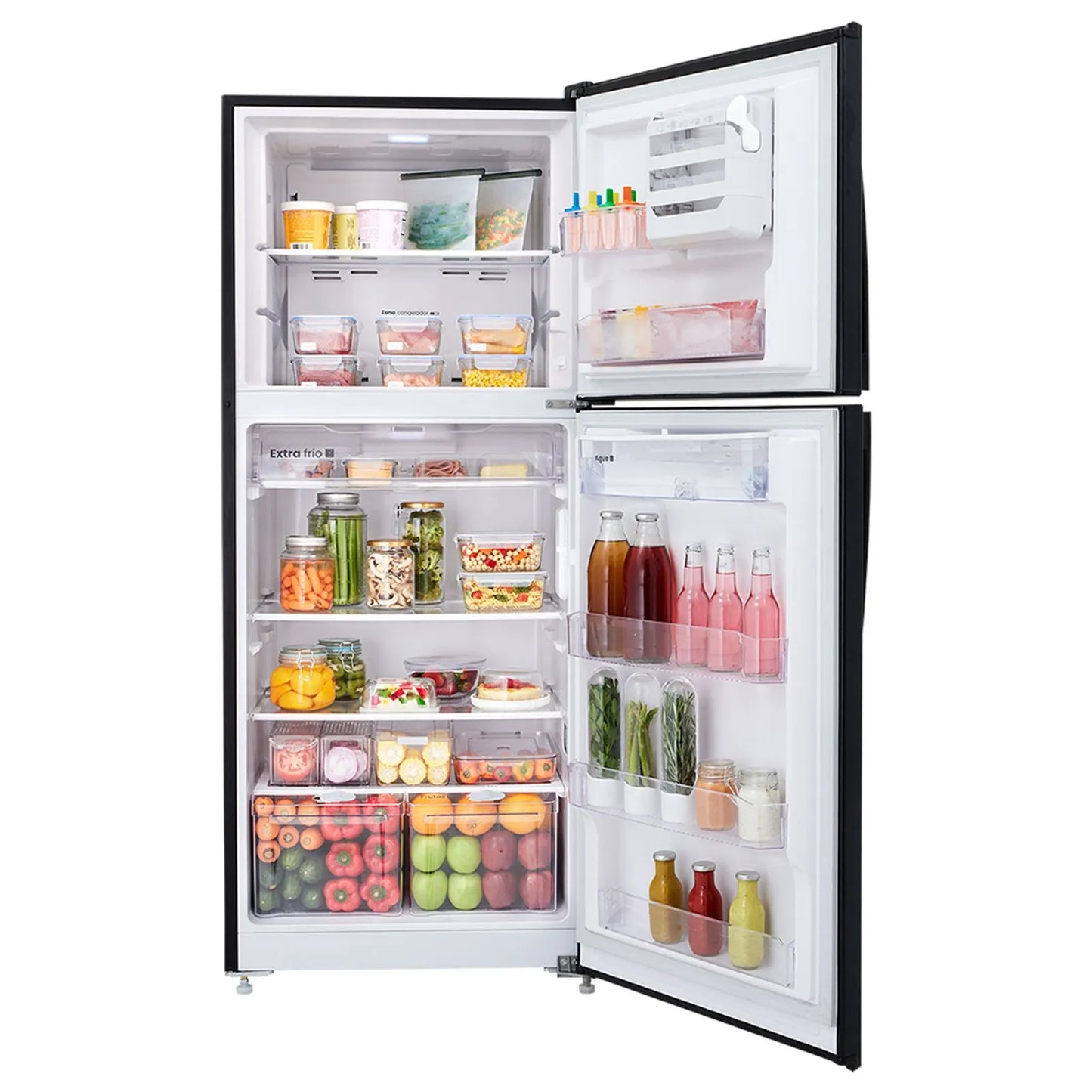 Nevera Haceb No Frost 404 litros manija externa negro esmeralda