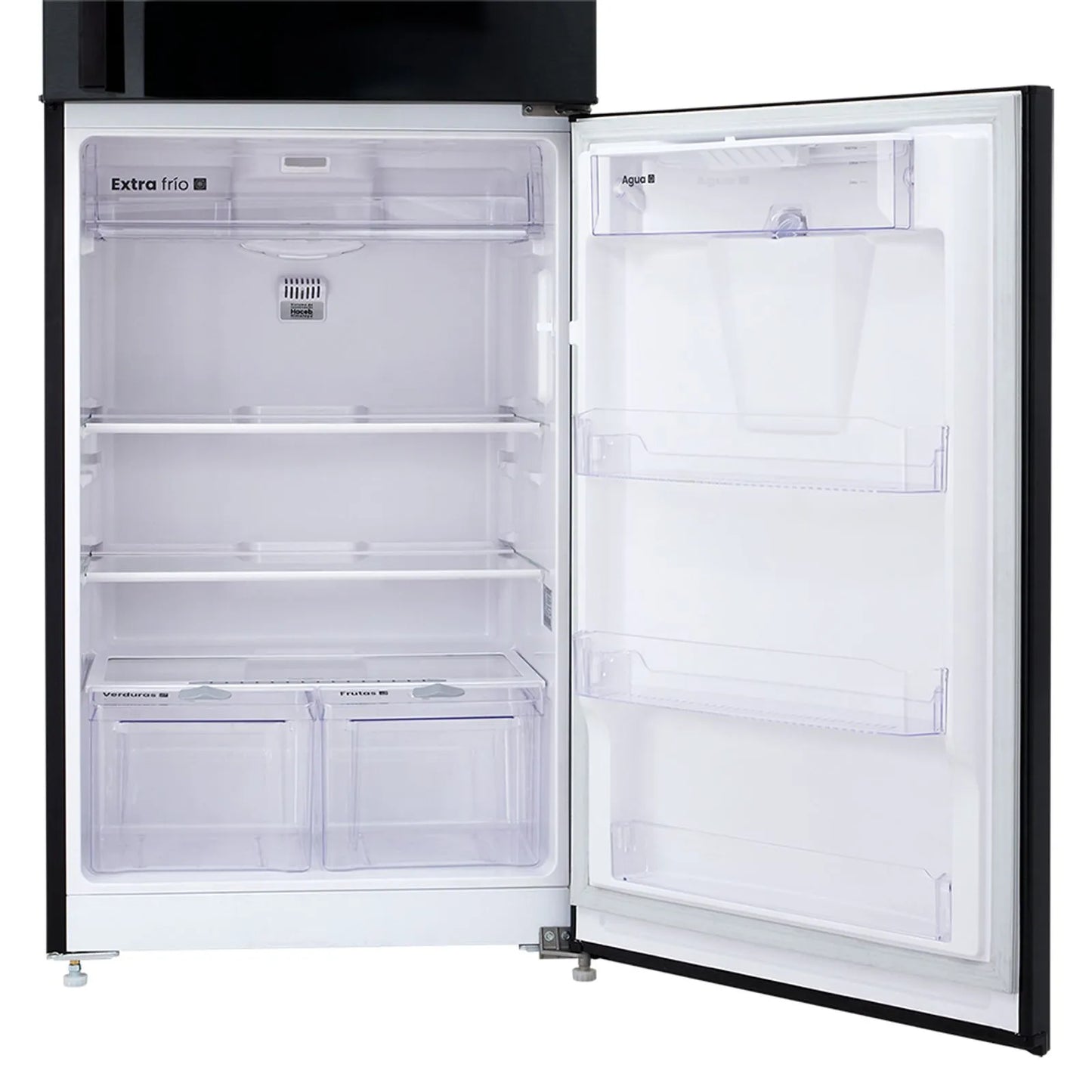 Nevera Haceb No Frost 404 litros manija externa negro esmeralda