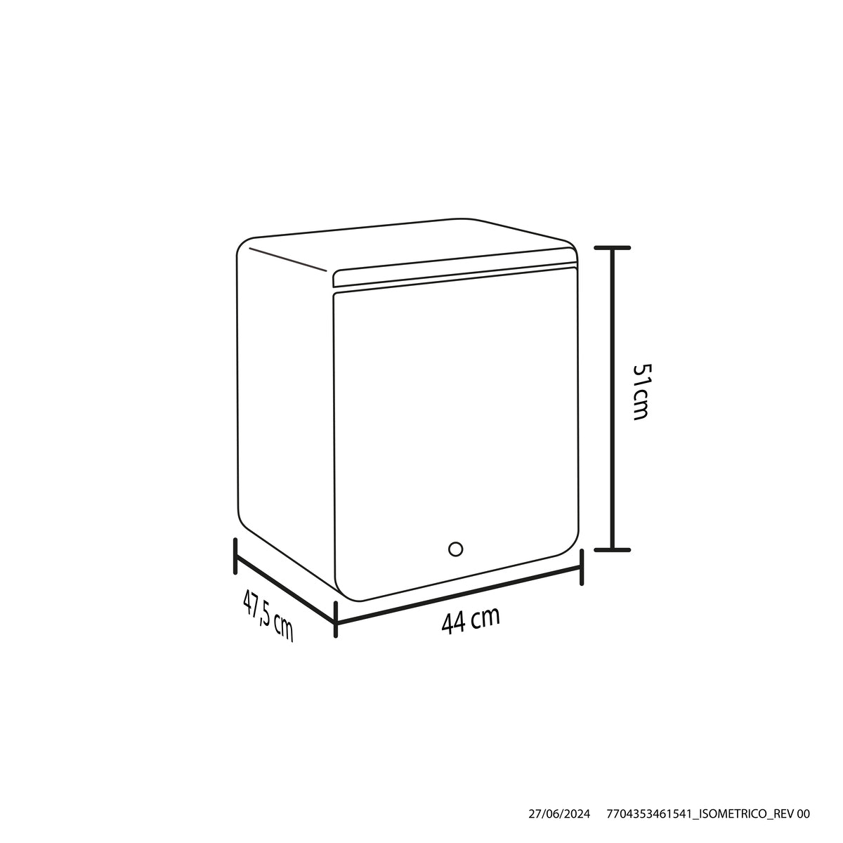 Minibar Haceb 46 litros inox - MINIBAR 46L INOX R3 - Logística Haceb