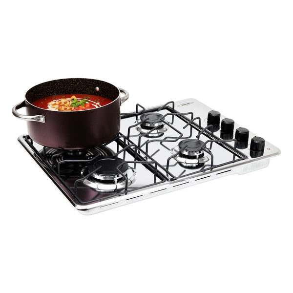 Estufa de Empotrar TO Haceb de 4 puestos AL de 60 X 43 cm en Alambrón a Gas Natural Inox - CUB TO 60-43 INOX AL GN