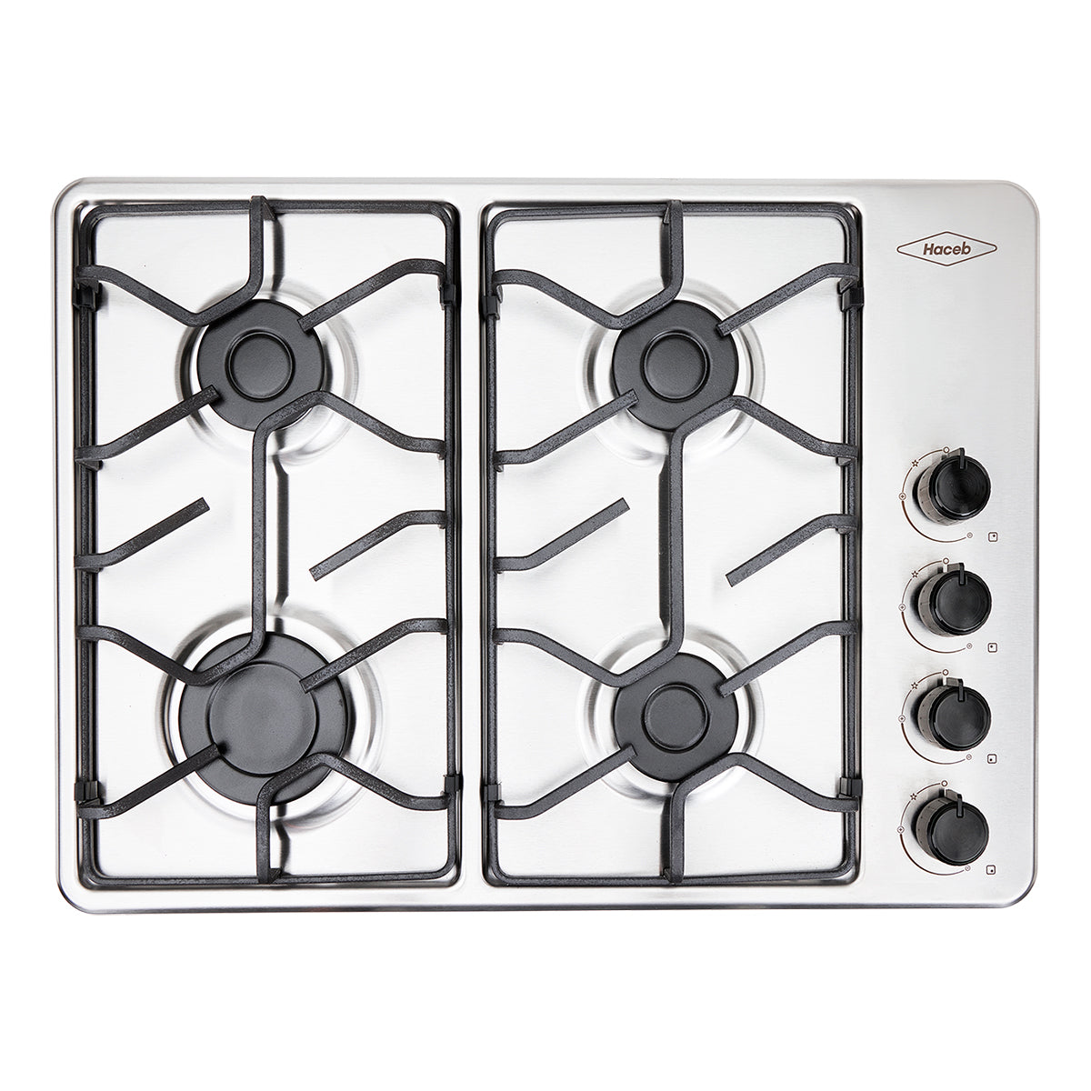 Estufa de Empotrar Haceb de 4 puestos 30 cm a Gas Propano Inox - CUB TO 60-43 INOX PL GP