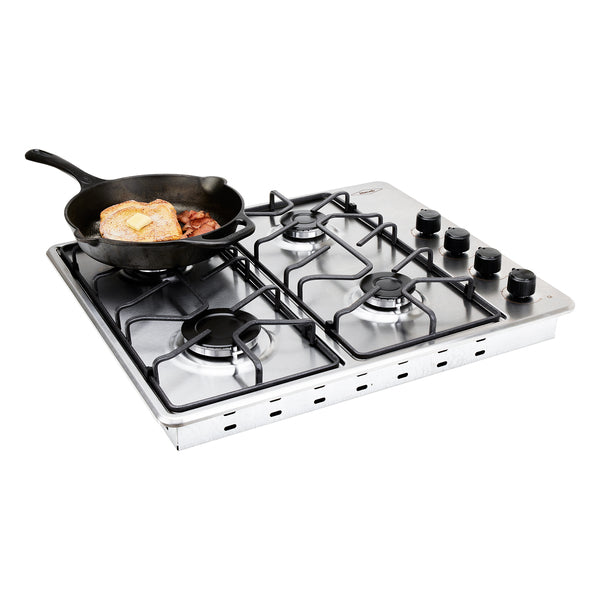 Estufa de Empotrar TO Haceb de 4 puestos de 60X51 cm a Gas Natural Inox - CUB TO 60-51 INOX PL GN