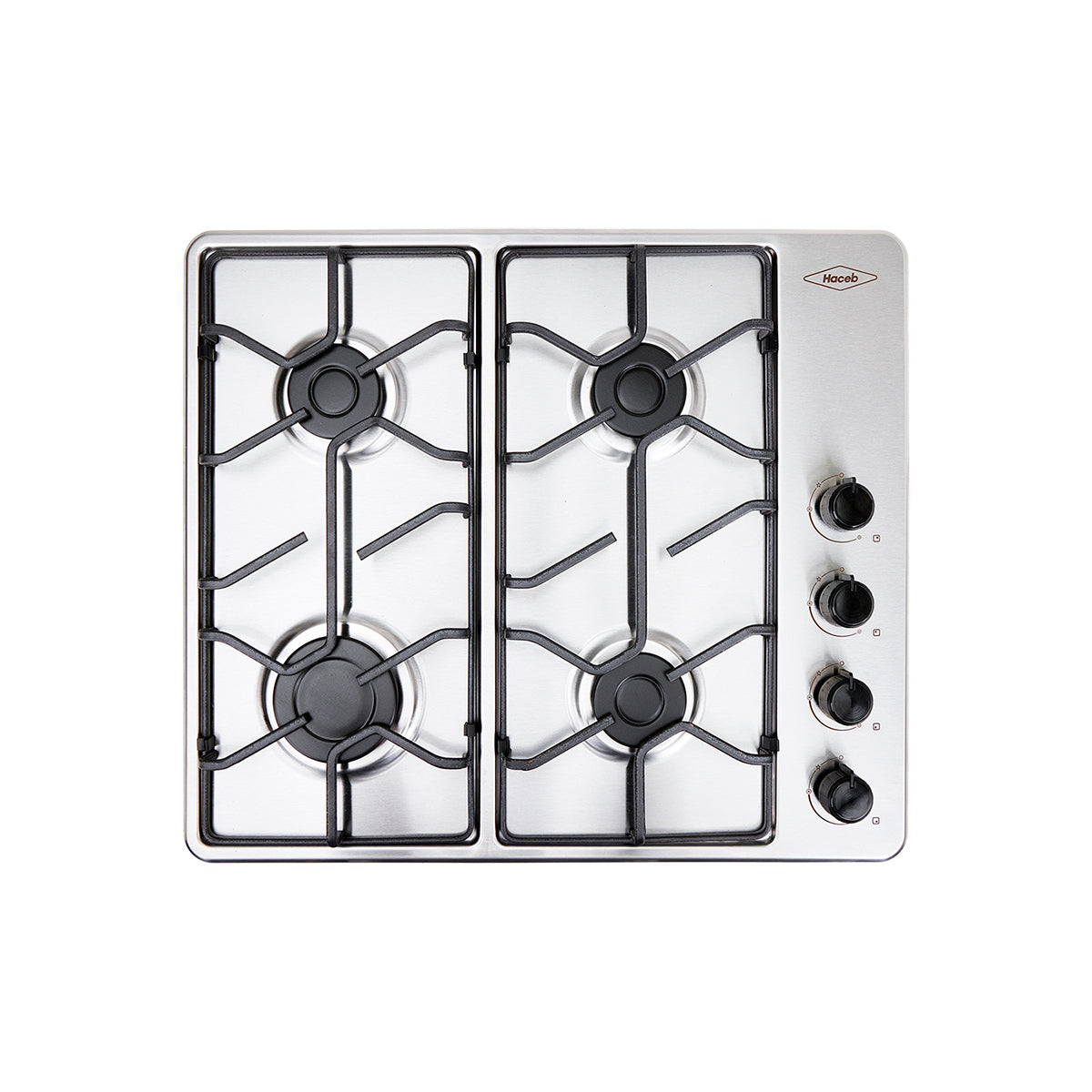 Estufa de Empotrar Haceb de 4 puestos 60X51 cm a Gas Propano Inox - CUB TO 60-51 INOX PL GP