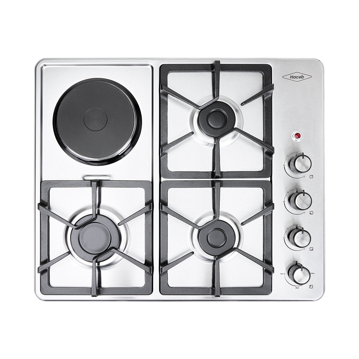 Estufa de Empotrar TA Haceb de 3 puestos 3X1 RB de 60-51CM a Gas Propano Inox - CUB TA 60-51 INOX 3X1 RB GP 120V - Logística Haceb