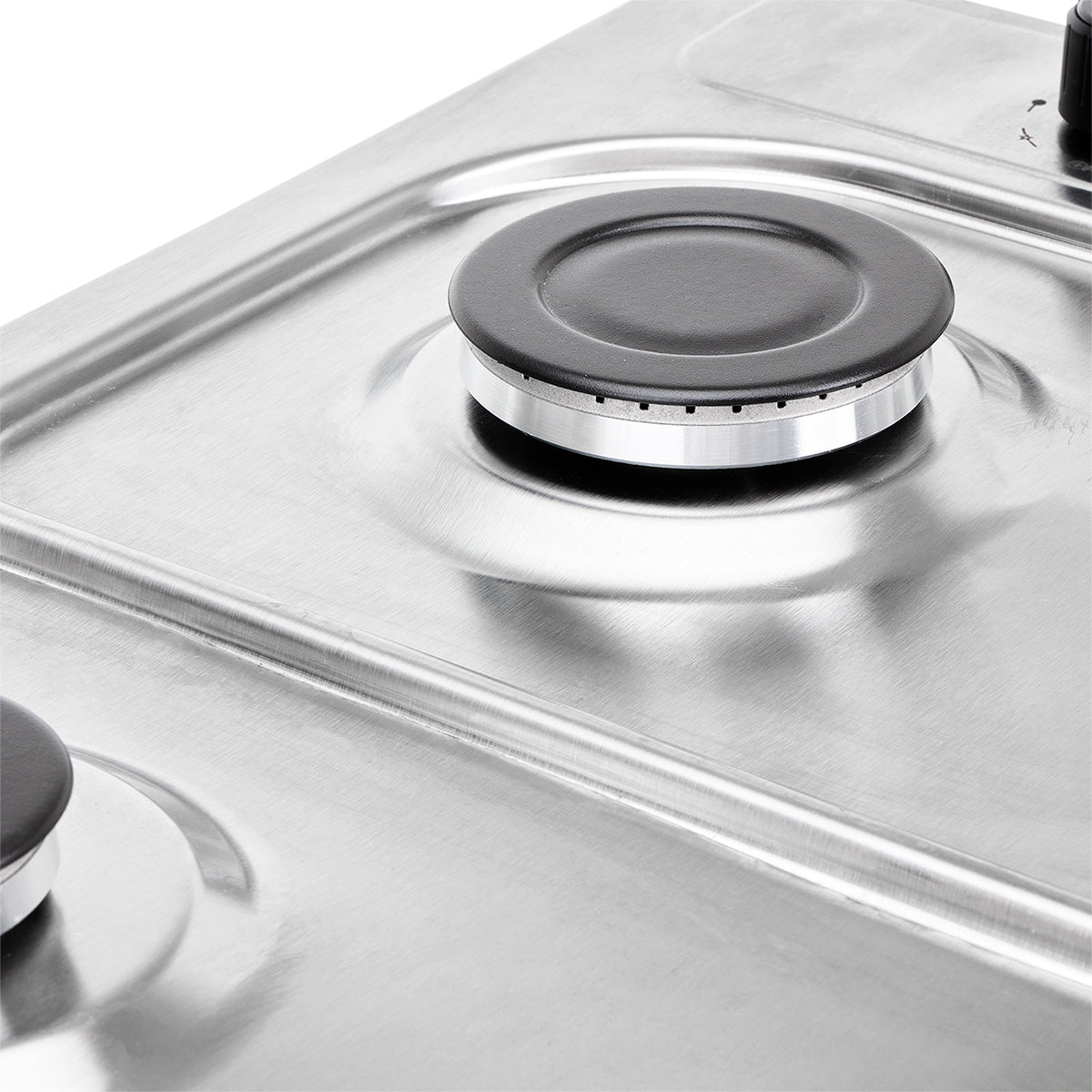 Estufa de Empotrar SE Haceb de 4 puestos de 60-51 cm a Gas Natural Inox - CUB SE 60-51 INOX HF GN