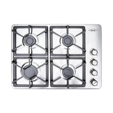 Estufa de Empotrar TO Haceb de 4 puestos HF de 60 X 43 cm en Hierro Fundido a Gas Natural Inox- CUB TA 60-43 INOX HF GN - Logística Haceb