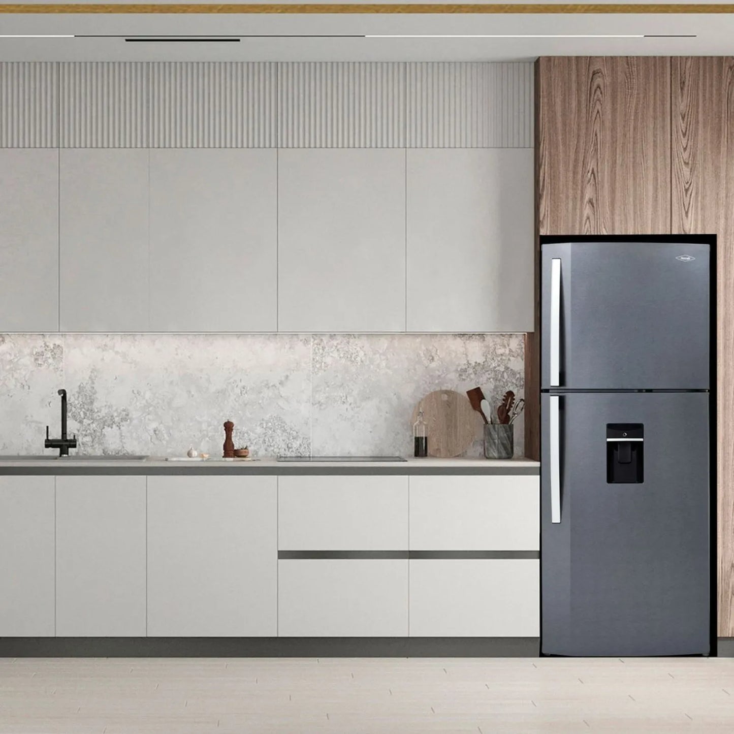 Nevera Haceb No Frost 404 litros inverter manija externa titanio -  NEV ALC 404 SE DA ME TI INV