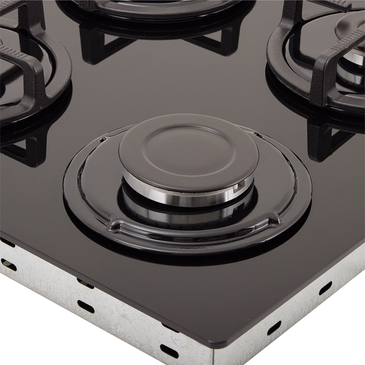 Estufa de Empotrar Cristal Haceb de 4 puestos de 60x51 cm a Gas Natural Negra - CUB TO 60-51 CRISTAL HF GN