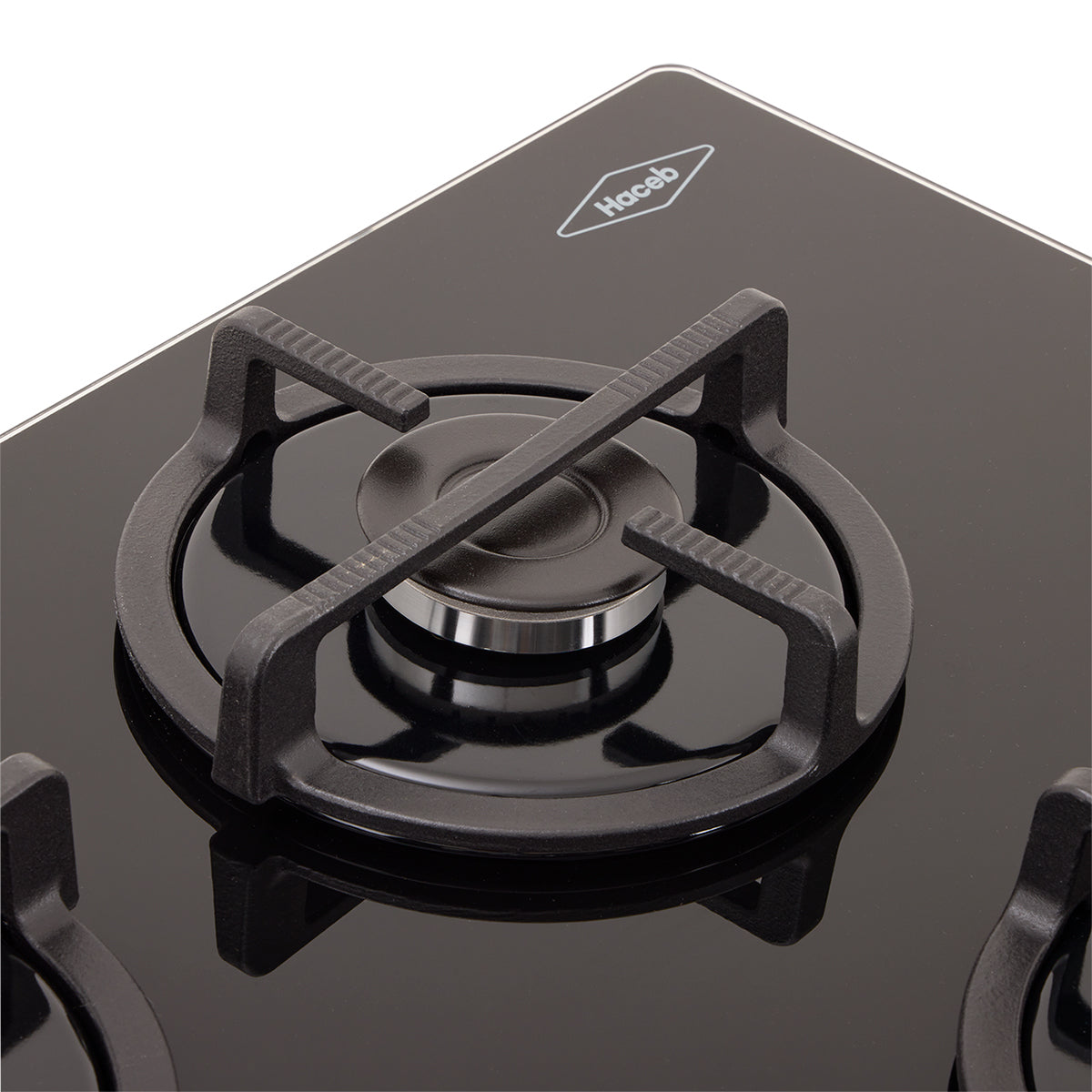 Estufa de Empotrar Cristal Haceb de 4 puestos de 60x51 cm a Gas Natural Negra - CUB TO 60-51 CRISTAL HF GN