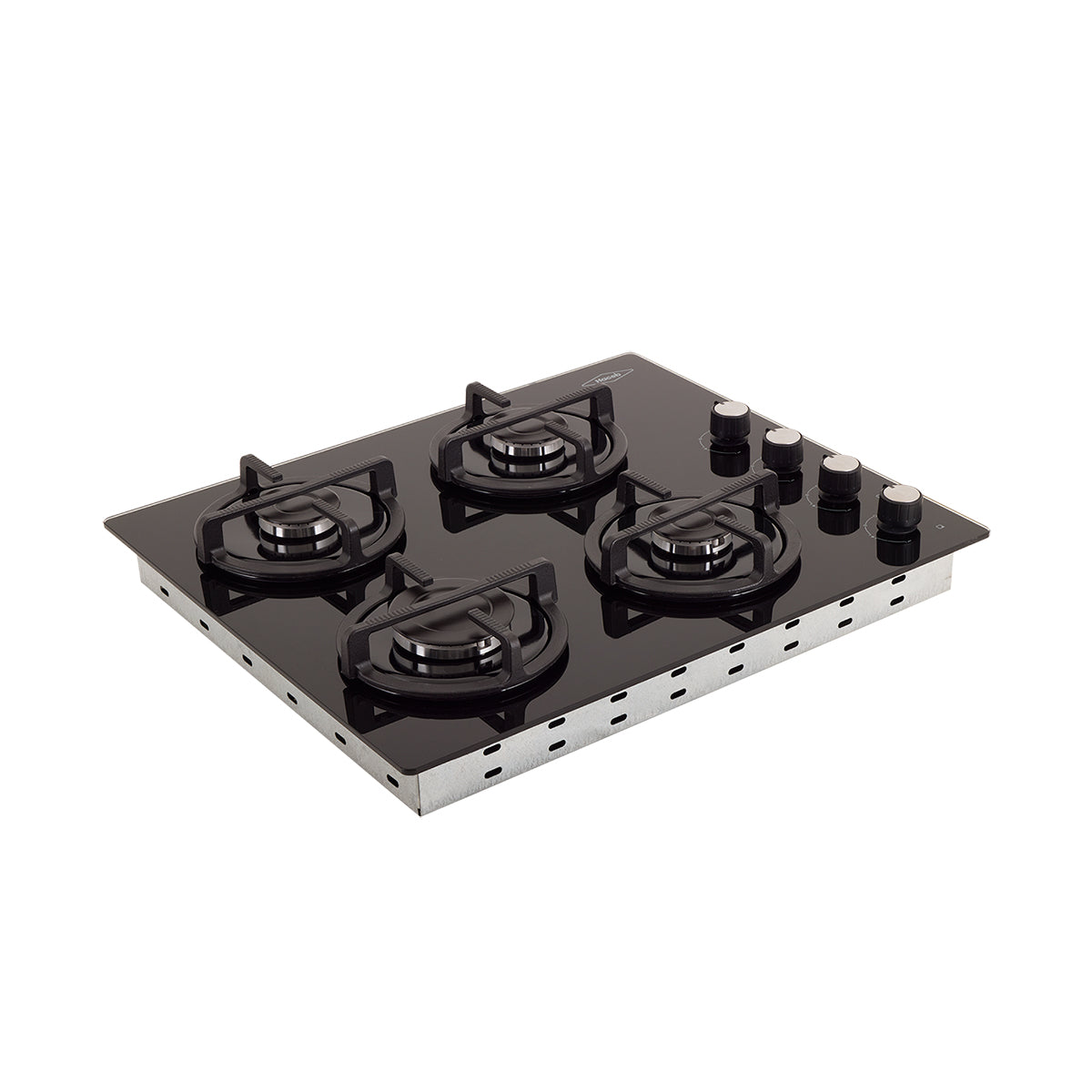 Estufa de Empotrar Cristal Haceb de 4 puestos de 60x51 cm a Gas Propano Negra - CUB TO 60-51 CRISTAL HF GP - Logística Haceb
