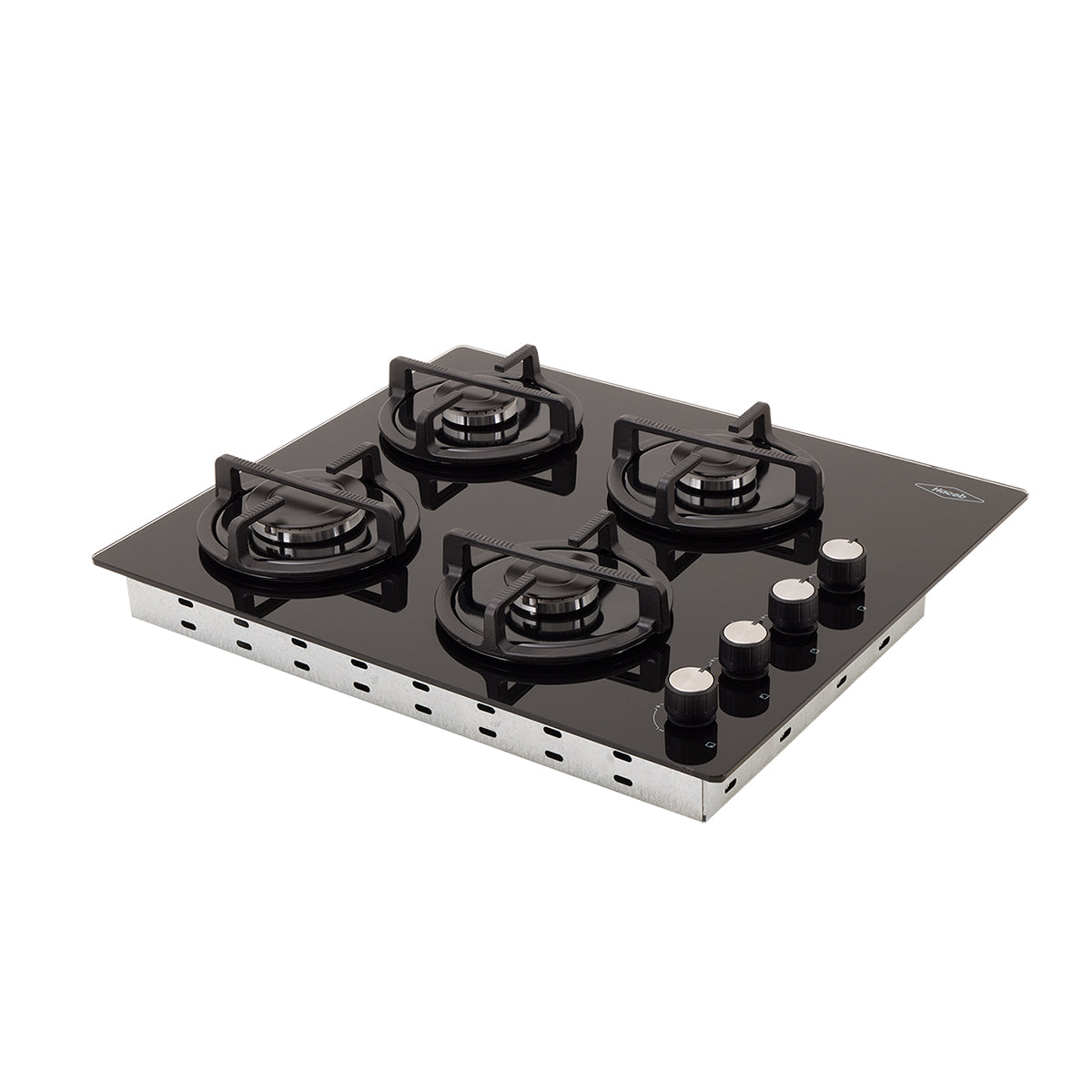 Estufa de Empotrar Cristal Haceb de 4 puestos de 60x51 cm a Gas Propano Negra - CUB TO 60-51 CRISTAL HF GP - Logística Haceb