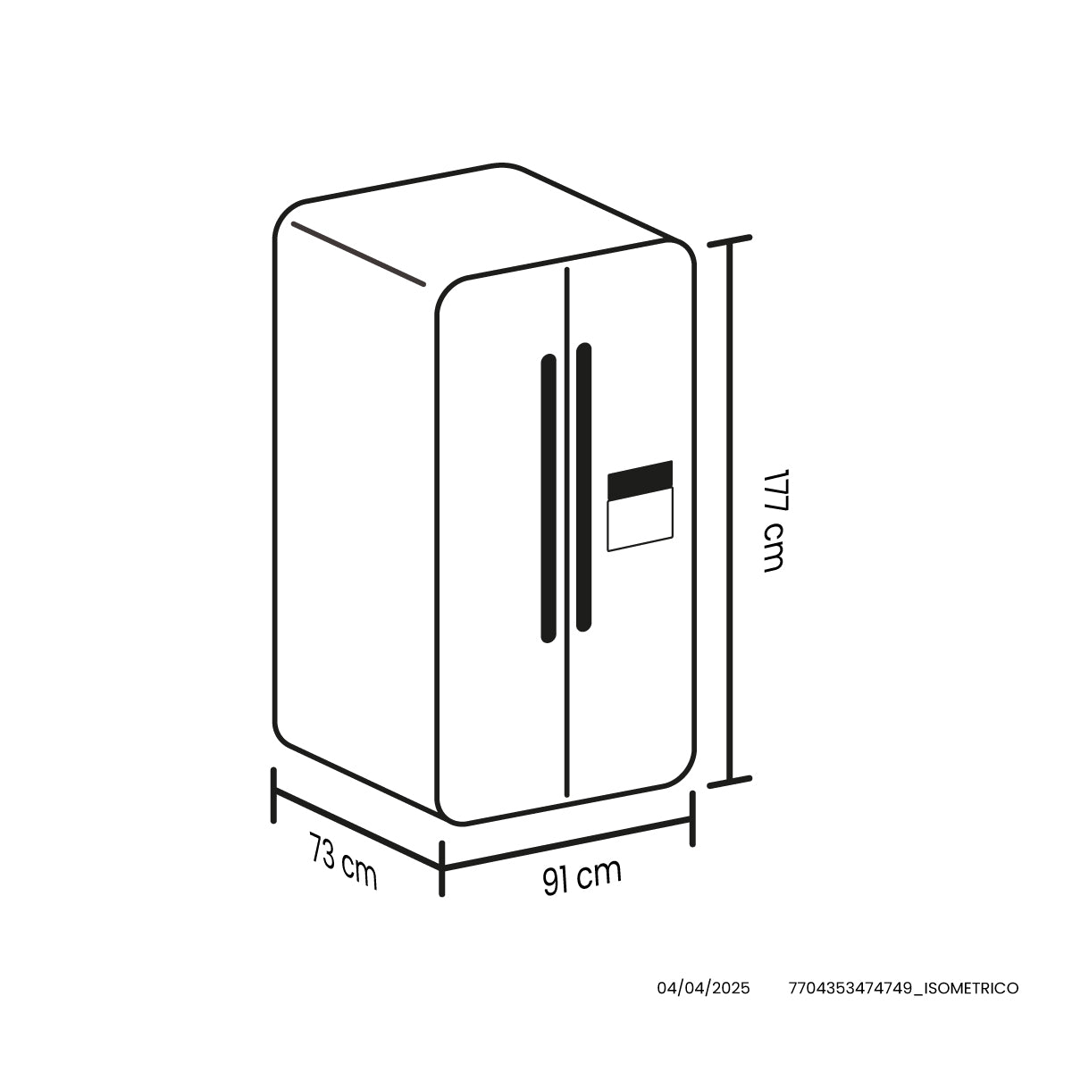 Nevecón Haceb 560 Litros Manija Externa Panel Digital Negro - SBS 560 SE ME PD NE INV