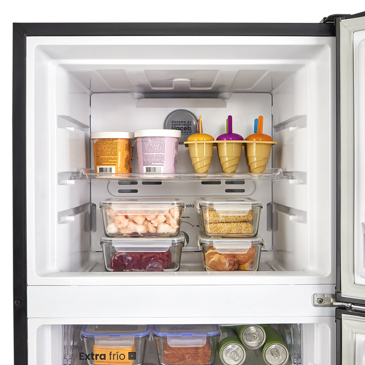 Nevera Haceb No Frost 243 Litros Manija IntegradaTitanio Inverter -  NEV 243 SE DA MI TI INV