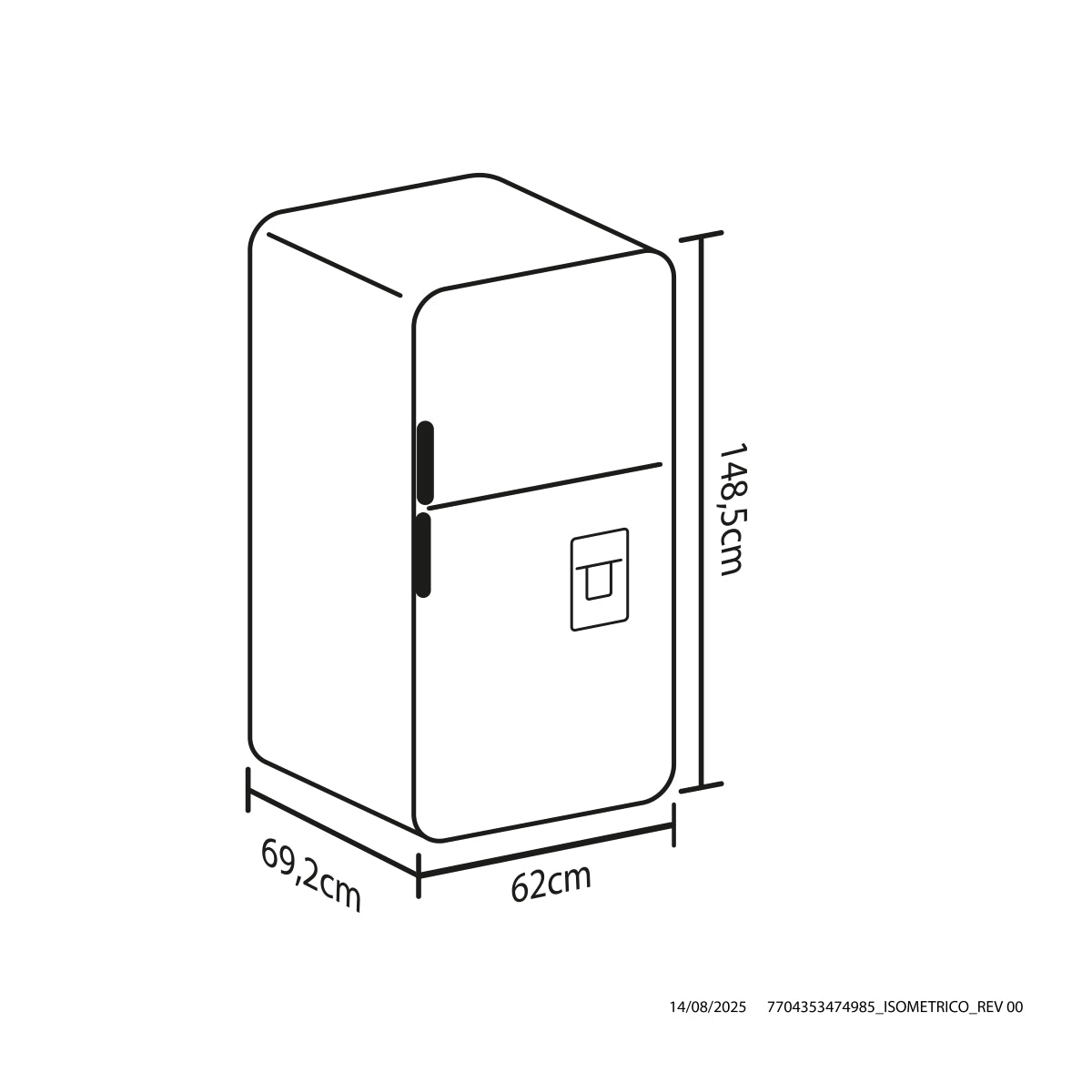 Nevera Haceb No Frost 243 Litros Manija IntegradaTitanio Inverter -  NEV 243 SE DA MI TI INV