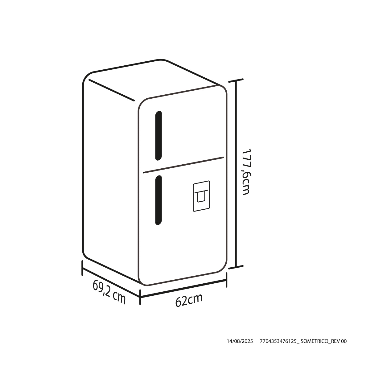 Nevera Haceb No Frost 311 Litros Manija Externa Titanio Inverter - NEV LIS 311 SE DA ME TI INV - Logística Haceb