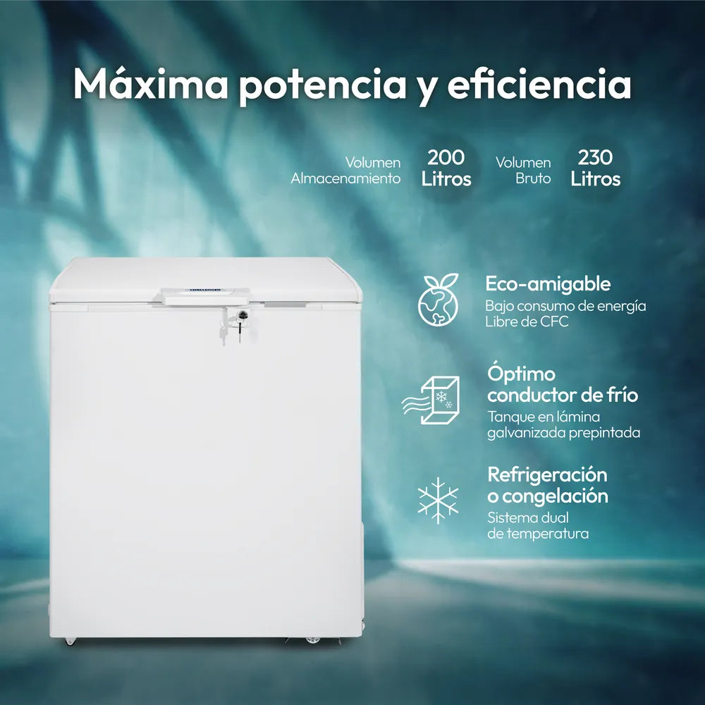 CONGELADOR CHALLERGER 230 LTS BLANCO CH-332