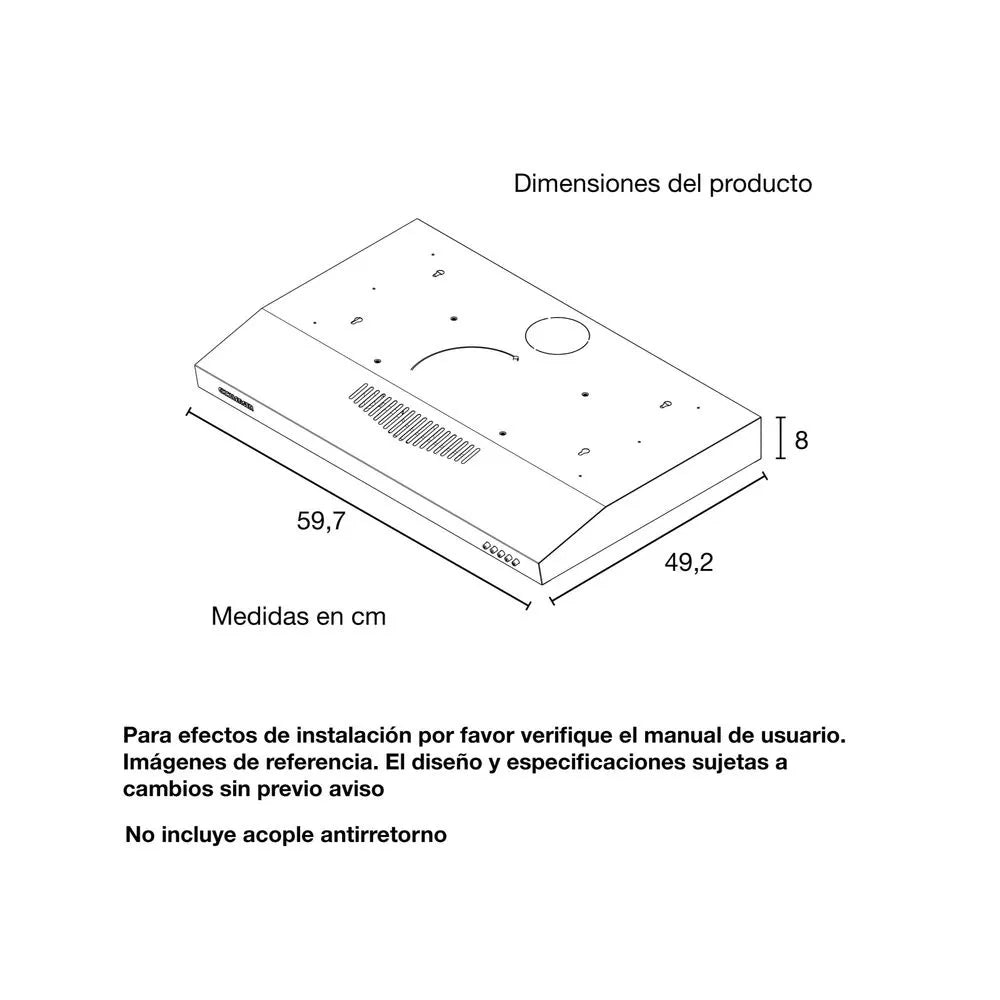 Campana Horizontal Challenger 60 cm - CX 4310-N