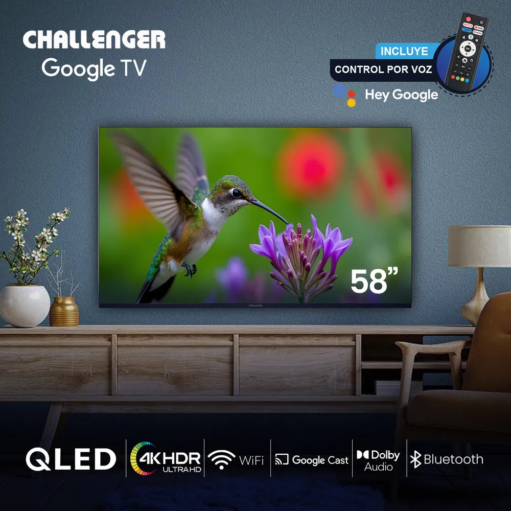 Televisor QLED 58" Challenger Google TV - 58KG290