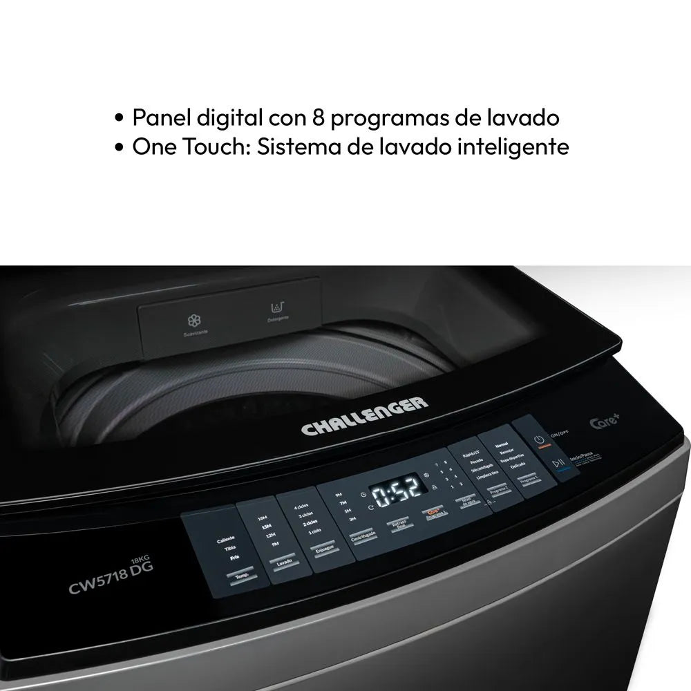 Lavadora Automática Challenger 18 Kg Dark Grey - CW-5718