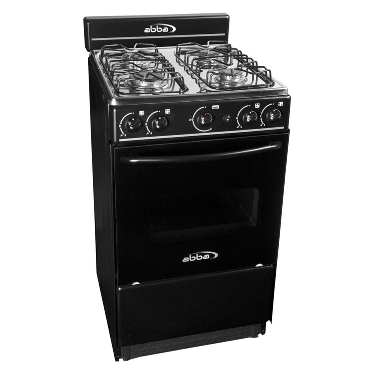 Estufa Abba 51Cms 4Pts Con Horno Negra - AT101-5-N