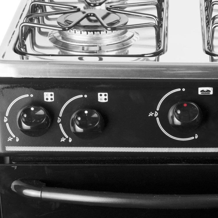 Estufa Abba 51Cms 4Pts Con Horno Negra - AT101-5-N