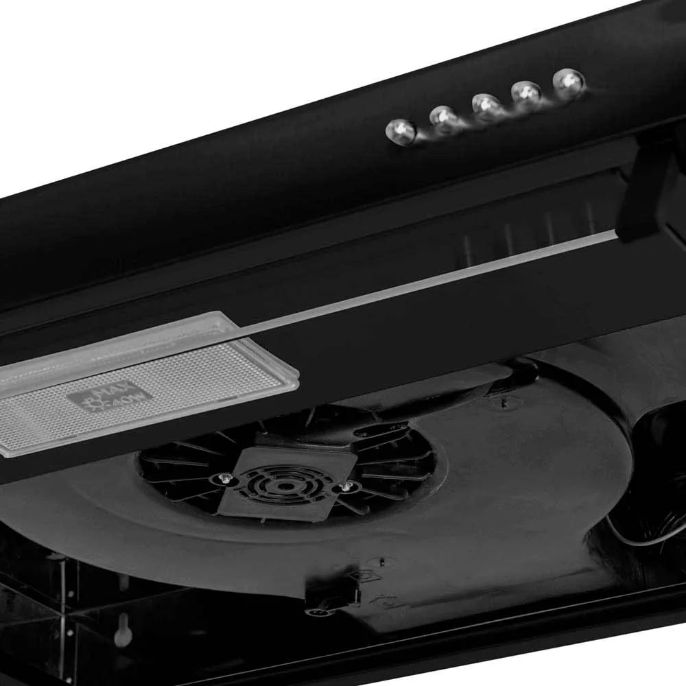 Campana Challenger 60Cms Negra Dos Filtros CX-4562-N