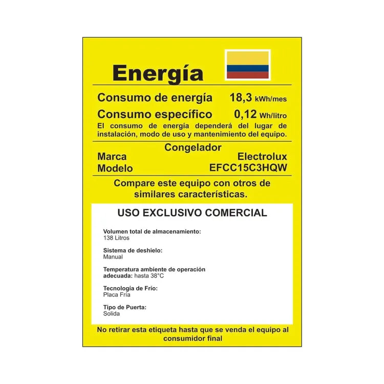 Congelador Horizontal Electrolux 145 Lts 1 Puerta - EFCC15C3HQW
