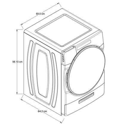 LAVADORA WHIRPOOL 21 KG CARGA FRONTAL GRIS 7MWFW5605MC