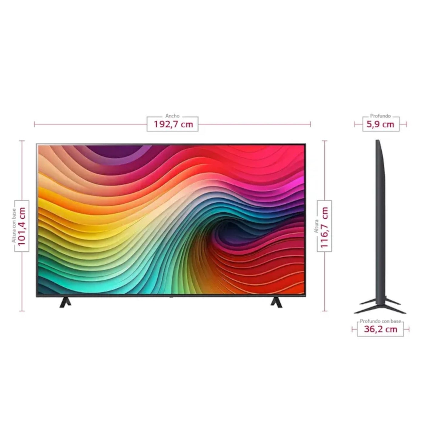 TV LG 86" Pulgadas 217 Cm 86NANO80TSA 4K-UHD NanoCell Smart TV