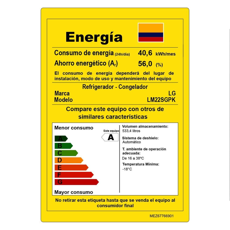 NEVECON LG 650 LTS TIPO EUROPEO 3 PUERTAS       LM22SGPK.APZCCL1