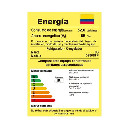 NEVECON LG NO FROST GS66SPP.APZCCLM