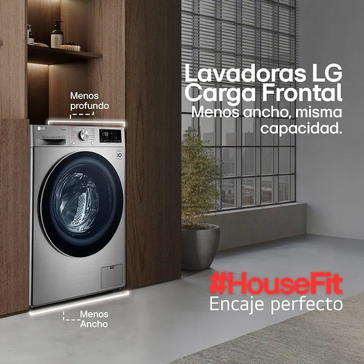 LAVADORA SECADORA LG 14KG-30LBS SILVER WD14VVC4S6.APTECOL