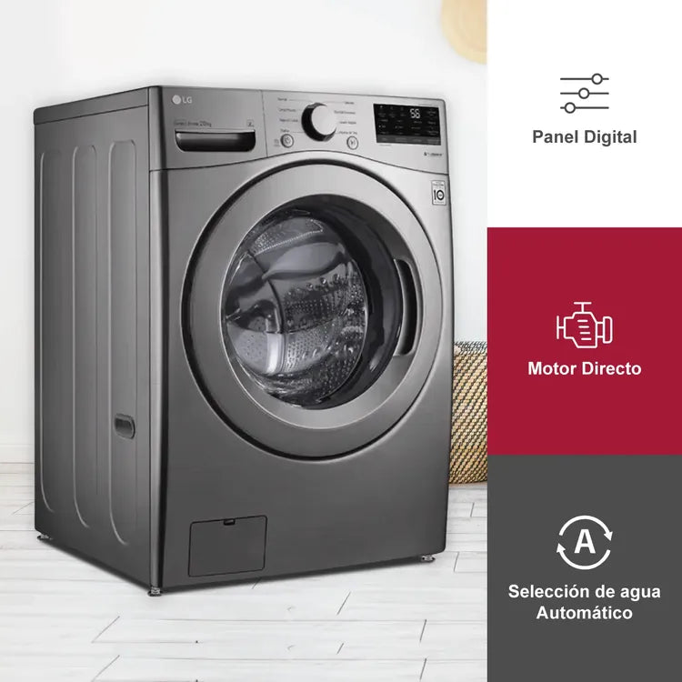 LAVADORA LG 20KG CARGA FRONTAL 6 MOTION DD WM20VV26W.ASSECOL