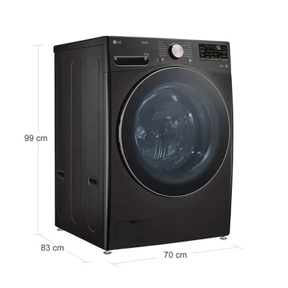 LAVADORA LG 25KG CARGA FRONTAL NEGRO WM25BV2S6BR.ABLECOL