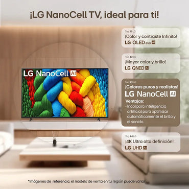 Televisor LG 65" 4K-UHD NanoCell Smart TV - 65NANO80